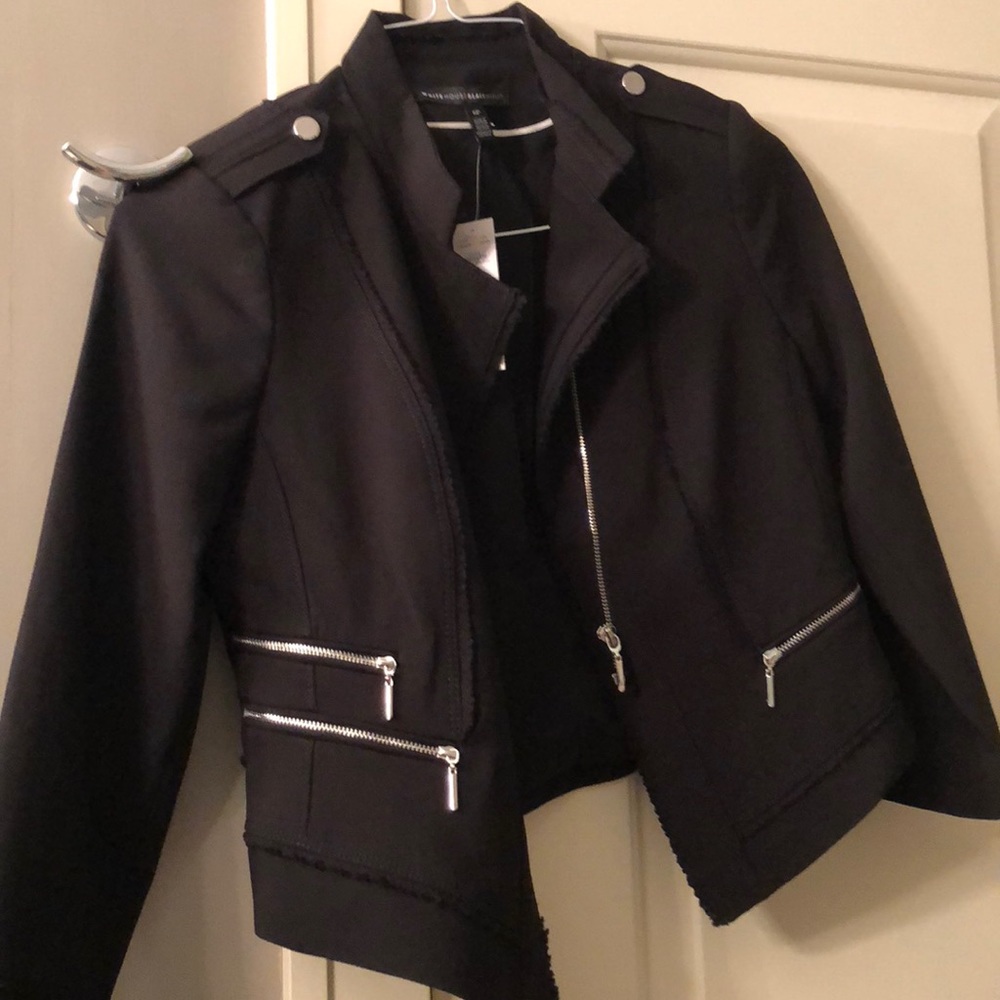 White House Black Market Black Moto jacket - NWT